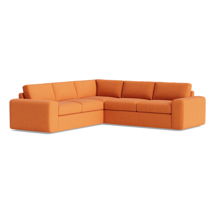 The OG Sectional, Left Hand Facing, Performance Weave - Carrot