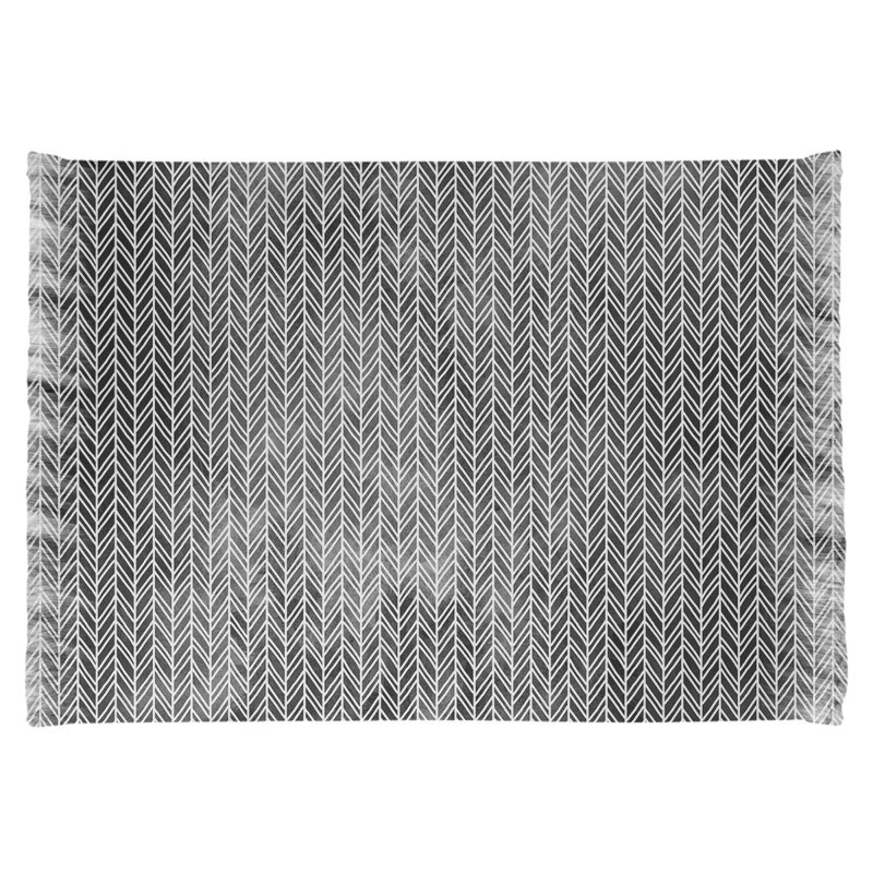 Tapis chevrons area black Mcguigan, Non