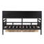 Lit de jour simple avec tablettes de chevet et deux tiroirs-1182912469