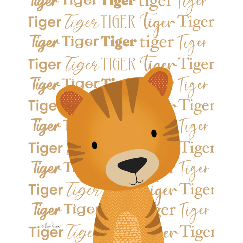 «Baby Tiger» sur toile par Lisa Larson, H 12 po x l 8 po x P 1,25 po