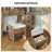 Makeup Vanity Set with Lights and Mirror & Storage Stool Dressing Vanity Table for Bedroom Farmhouse-1412352775
