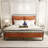Upholstered Metal Canopy Bed-862300150-856990019