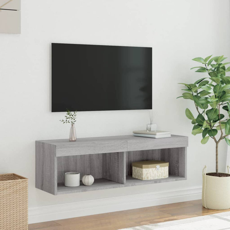 Barra TV Stand for TVs up to 43", 30cm H x 100cm W x 30cm D, Grey Sonoma