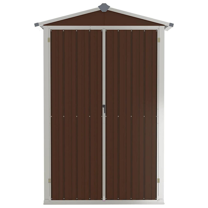 Tubac Garden Shed Galvanised Steel Outdoor Tool Storage Shed, Brown