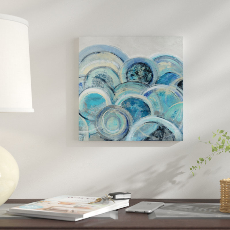 « variante blue gray iii », reproduction d’impression sur toile, H 26 po x l 26 po x P 1,5 po, Pas de tapis, Toile tendue