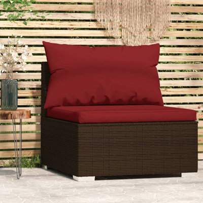 Chaise de patio avec coussins Yeliz