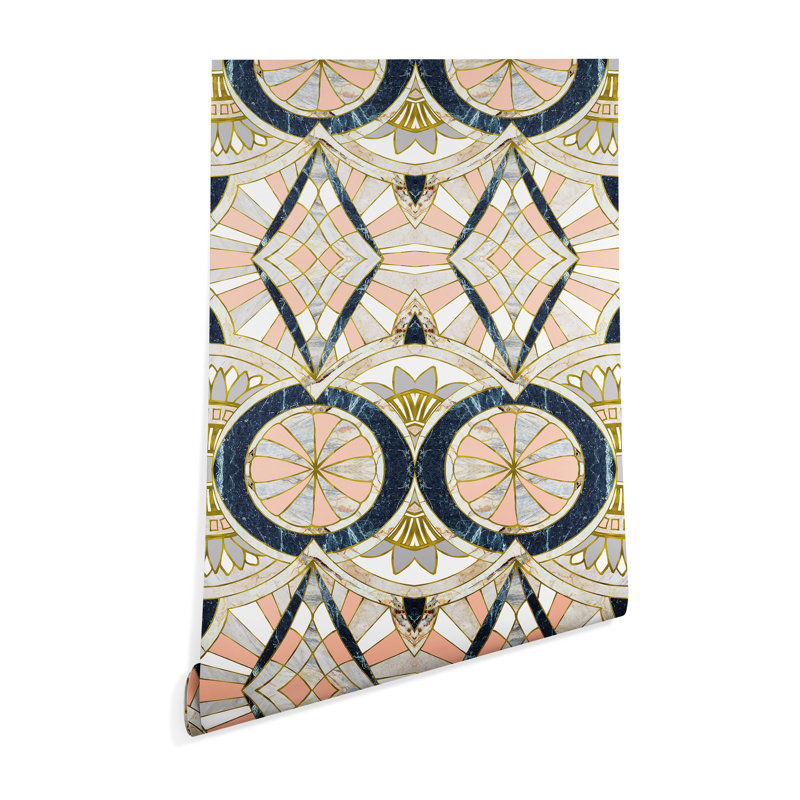 Panneau de papier peint adhésif 24 po en marbre mat Chula, L 10 po x l 24 po