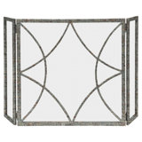 London 3 Panel Iron Fireplace Screen