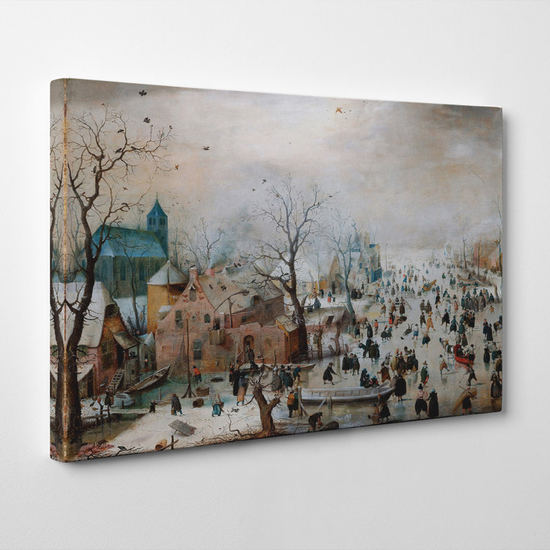 Hendrick Avercamp - Wrapped Canvas Painting, 35cm H x 50cm W