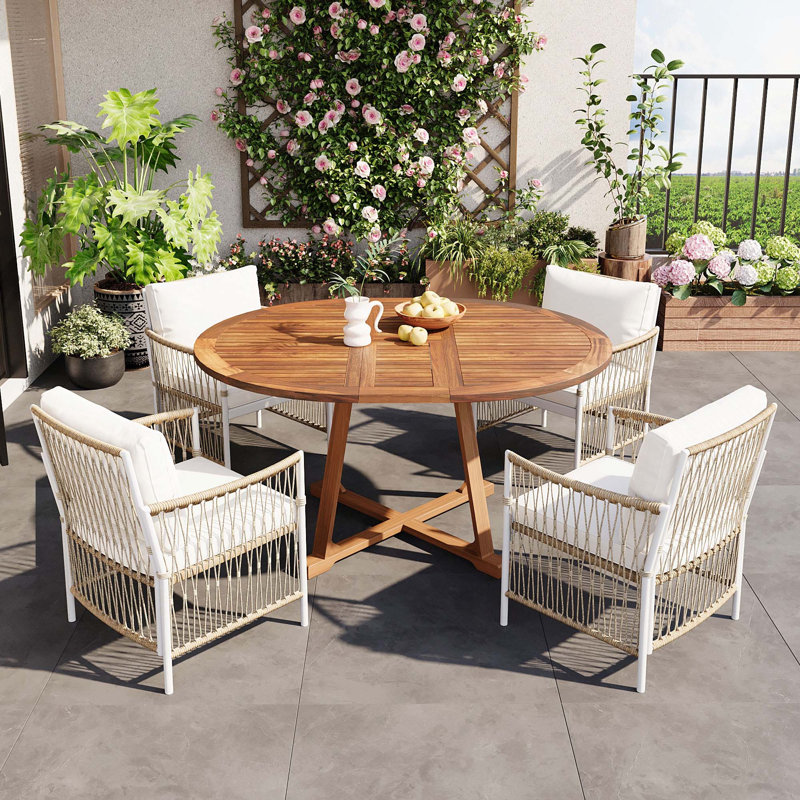 Ensemble de table de salle à manger extensible 5 pièces Modern