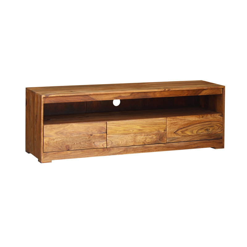 Grand Isle Unfinished TV Stand for TVs up to 65", Teak