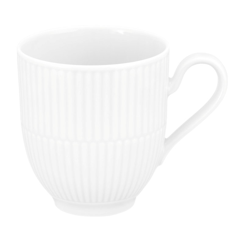 Amina Porcelain Coffee Mug, White