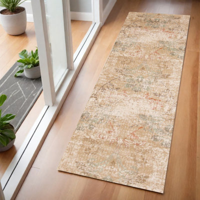 Tapis de couloir beige 7 pi