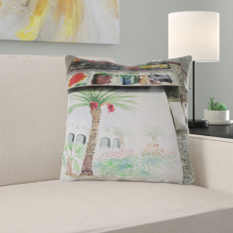 Coussin watercolour Ricketts, Microsuède, Intérieur