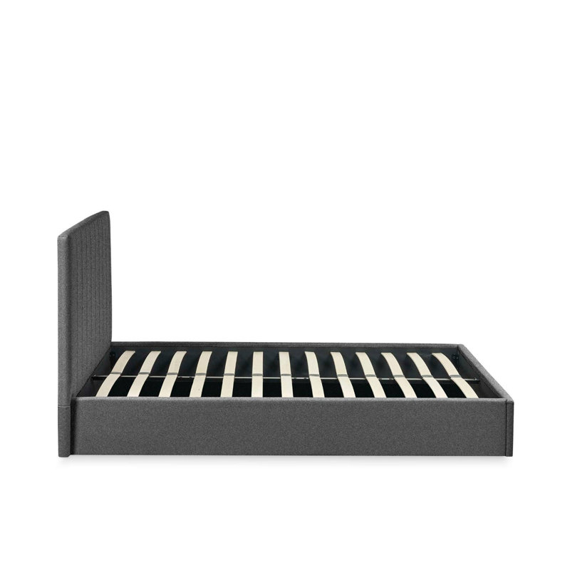Linen Upholstered Ottoman Bed Frame, Double (4'6), Grey