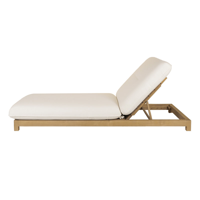 Enzo Outdoor Chaise Lounge, White