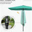 Parasol de marché pour l'extérieur avec manivelle et inclinaison à bouton-poussoir Outsunny-1813503157