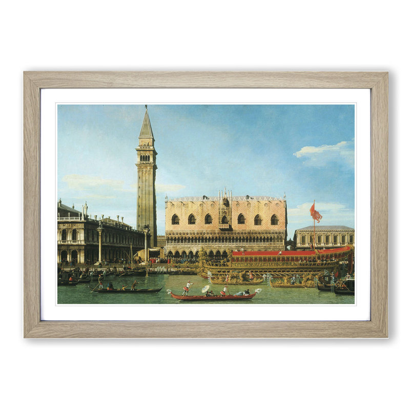 Ascension Day Vol.1 by Giovanni Canaletto - Picture Frame Painting, 27cm H x 36cm W x 2cm D, Oak Framed