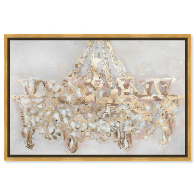 Fashion and Glam Gold Candelabro Chandeliers - Impression sur toile tendue