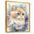 Toile avec cadre flottant or