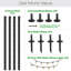 10 FT Outdoor String Light Poles for Backyard, 4-Pack, Bistro String Light Poles Includes 100 ft. of G40 LED Bulb Lights, Poles Extends up to 10 FT