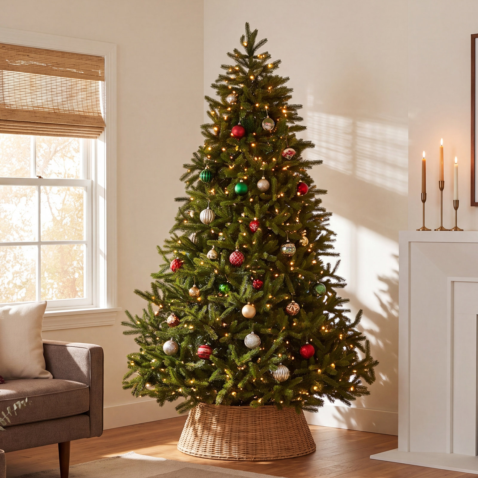 Flocked 9' Spruce Christmas Tree - The Holiday Aisle®, 7.5'
