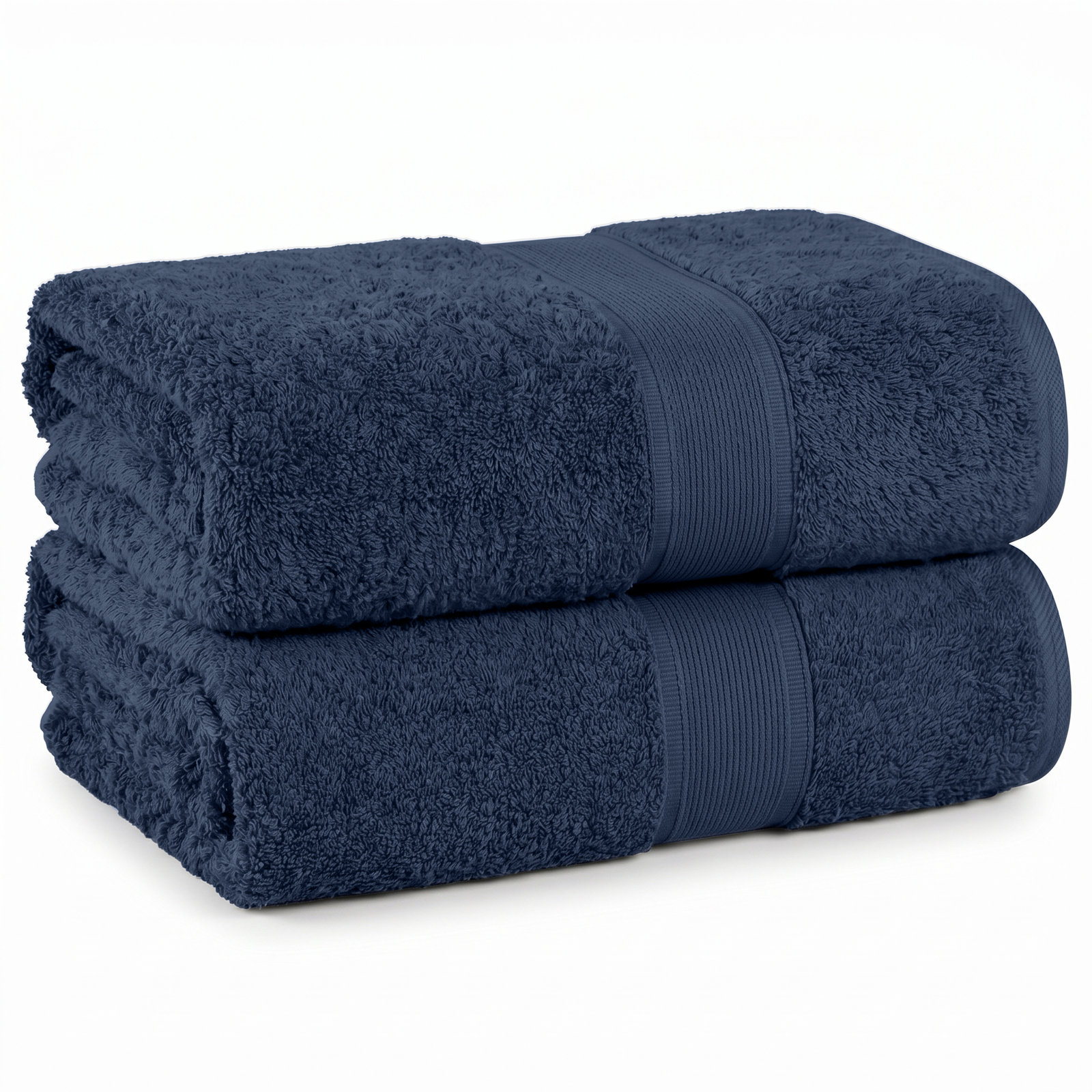 Organic Cotton Towel Set, Navy Blue, 2 Bath Towel Set