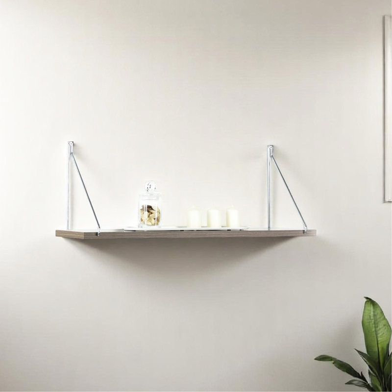 Floating Wall Decor, White/ - Mounted Shelf For Decorative Items And Books, Minimalist Design, Smooth Natural Wood Surface, Space Saving Option Rustic Single In White/, Blend With Your Home , Display