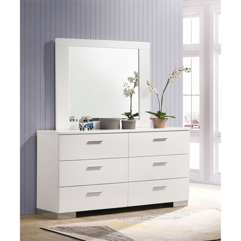 Commode 6 tiroirs avec miroir Dulcey