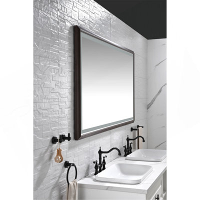 Miroir de salle de bain 72 po x 36 po à DEL avec cadre en aluminium, miroir de meuble-lavabo mural, antibuée, mémoire, 3 couleurs, réglable en continu