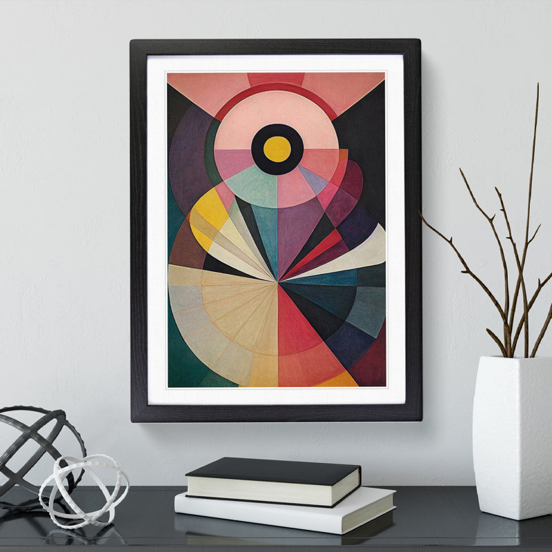 XV1022-530X An Abstract No.2 - Single Picture Frame Print, Black, 64cm H x 46cm W x 2cm D