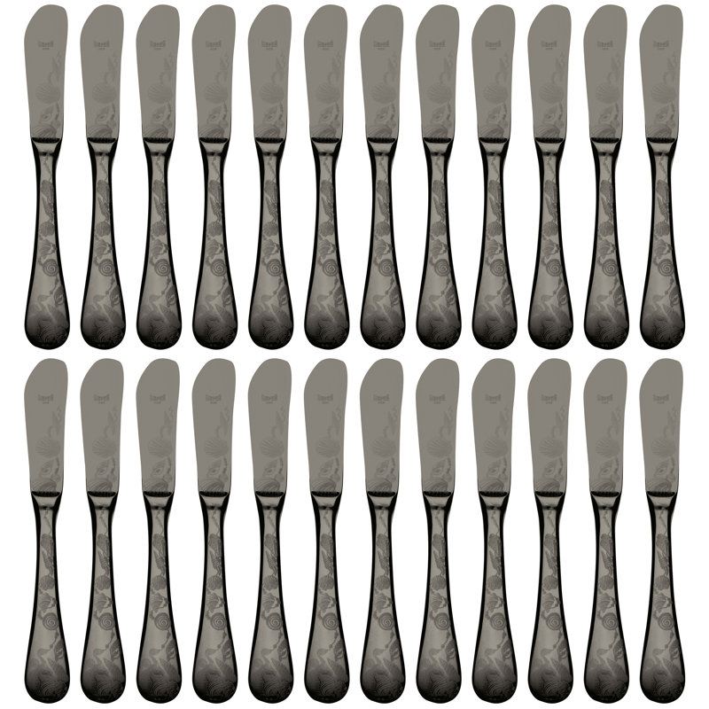 Venere Stainless Steel Butter Knife, Black Gold