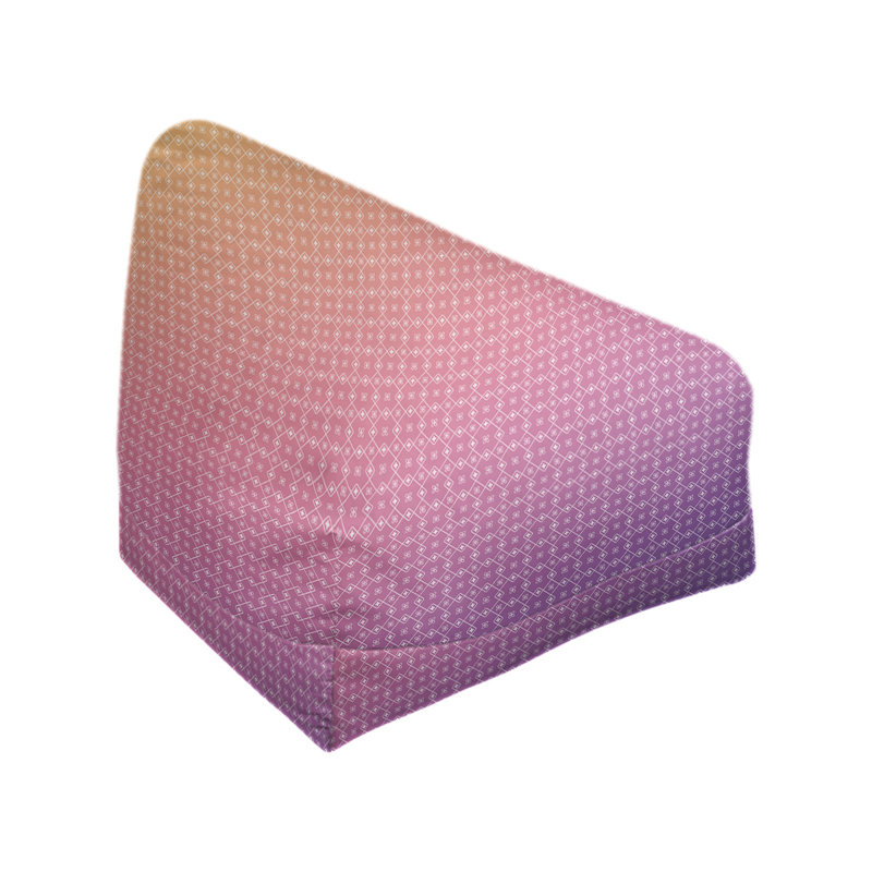 Sac de pois Kitterman, H 27 po x L 30 po x P 25 po, Housse de pouf, Mauve / jaune
