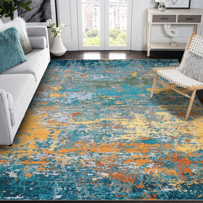 Rectangle Abstract Area Rug