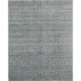 Hand Knotted Damask Area Rug in Charcoal/Blue