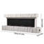 Wall-Mounted Electric Fireplace – White