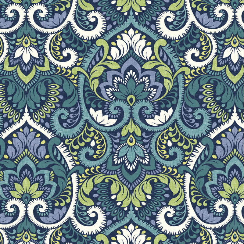 Coussin de siège d'extérieur 1 pièce ARDEN, Bleu / vert