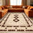 Vintage Persian Medallion Beige carpet-easy to clean, machine-washable, soft and comfortable; suitable for door mats, kitchens, living rooms, bedrooms, corridors, and laundry areas. Easy to clean, durable carpet for home decoration.-1964617834