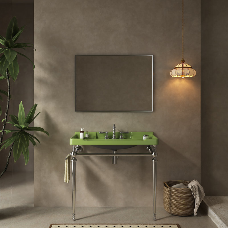 Stylish Ceramic Sink Stand, Green