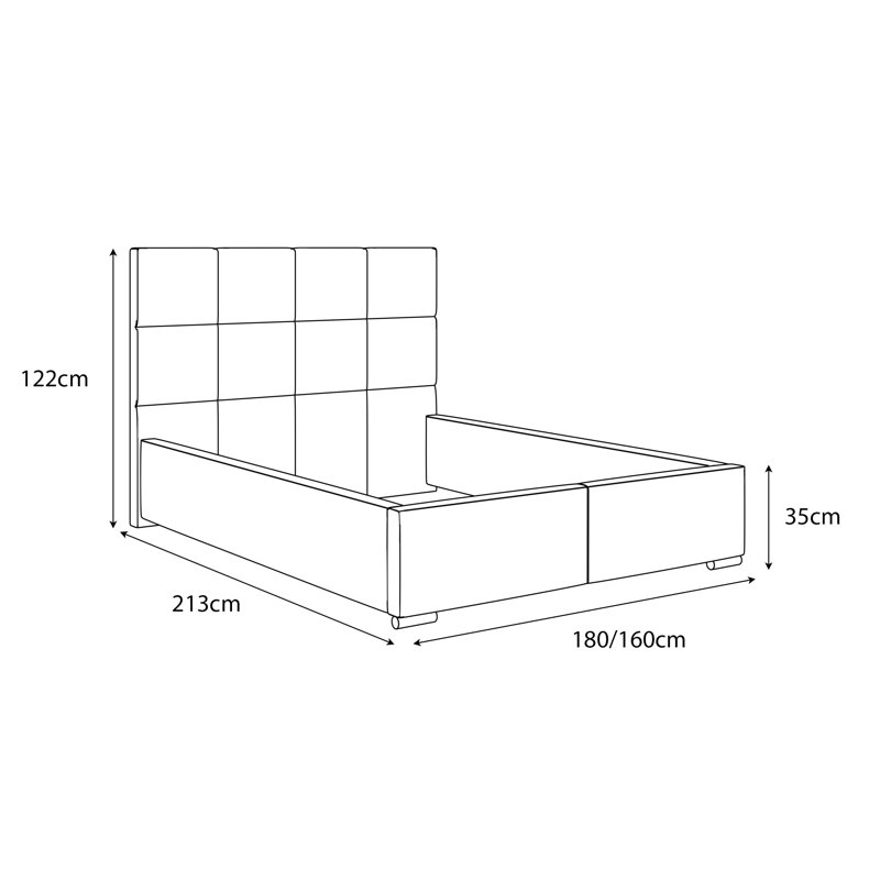 Adilyne Upholstered Ottoman Storage Bed, 160 x 200cm, Chestnut Brown