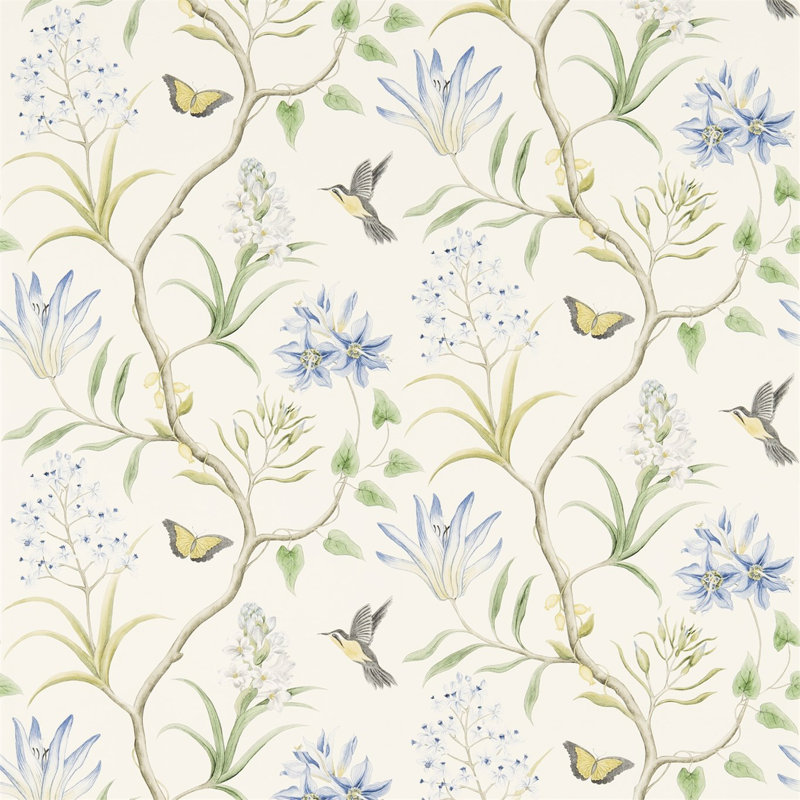 Clementine Wallpaper, Delft Blue