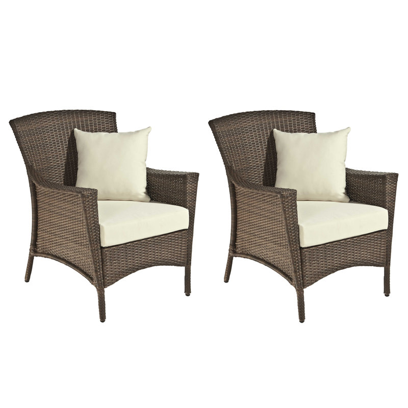 Ensemble de conversation avec coussins 2 pièces pour patio jardin Ruppert
