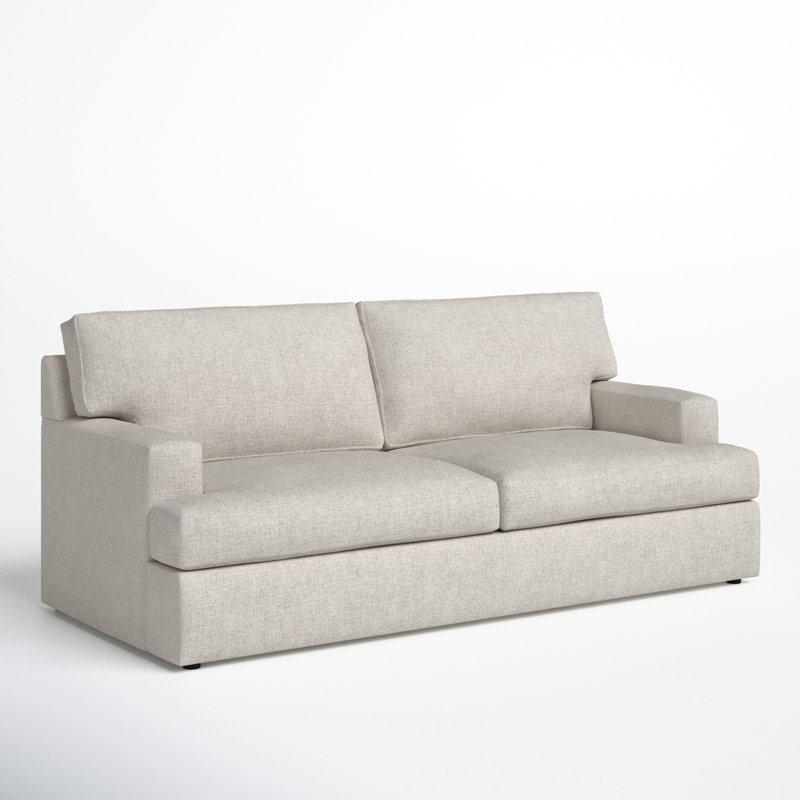 Cleo 84" Upholstered Custom Sleeper Sofa, Turbo Ash Basketweave