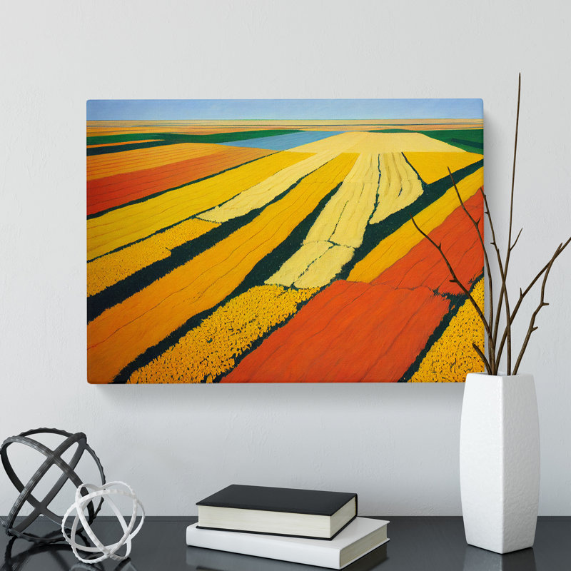 Pleasant Wheat Field - Wrapped Canvas Print, 35cm H x 50cm W x 3cm D