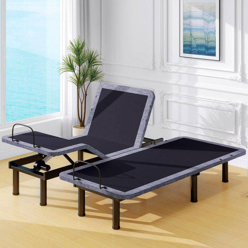  Structure de lit ajustable Zero Gravity avec massage et télécommande sans fil - anti-ronflement, ports USB, lumière DEL