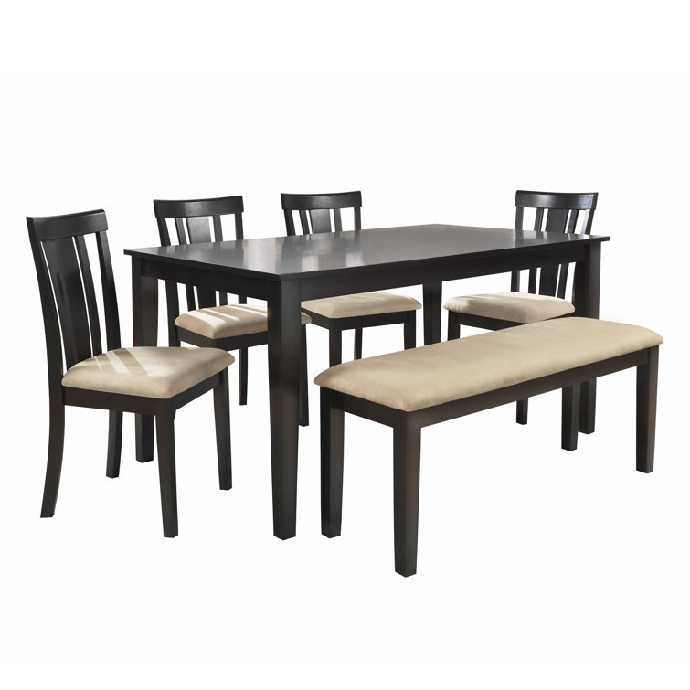 Alexa-Mae Solid Wood Top Four Leg Dining Set