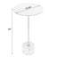 Kerstin 13.75 in. W Round Iron and Marble Side Table