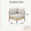Ensemble de canapé modulaire d'extérieur en osier naturel avec coussins beige Boho
