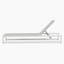 Chaise longue d'extérieur réglable à 5 niveaux, structure en aluminium durable et filet en textilène, parfaite pour le patio / la piscine