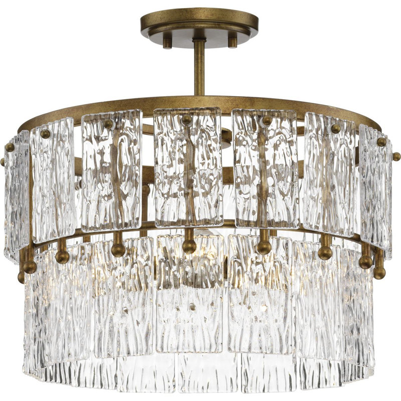 Chevall 3 - Light Drum Pendant, Gold Ombre
